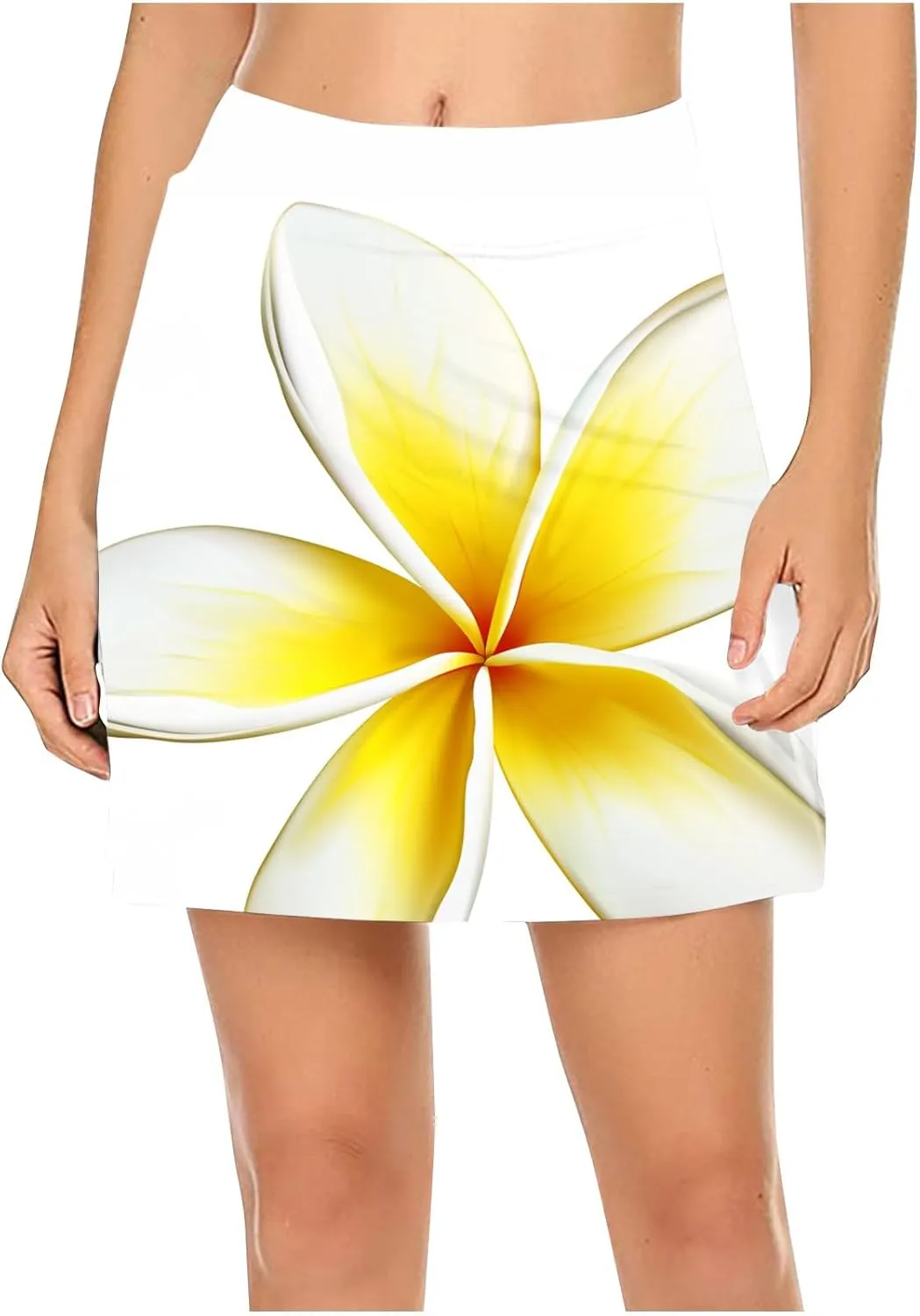 Tennis Skirts Women Floral Graphic Skirt High Waisted Stretchy Summer Beach Skirts Boho Trendy Skirt for Vacation