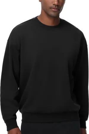 THE GYM PEOPLE Men's Crewneck Loose fit Sweatshirt Lightweight Soft Basic Pullover Tops
