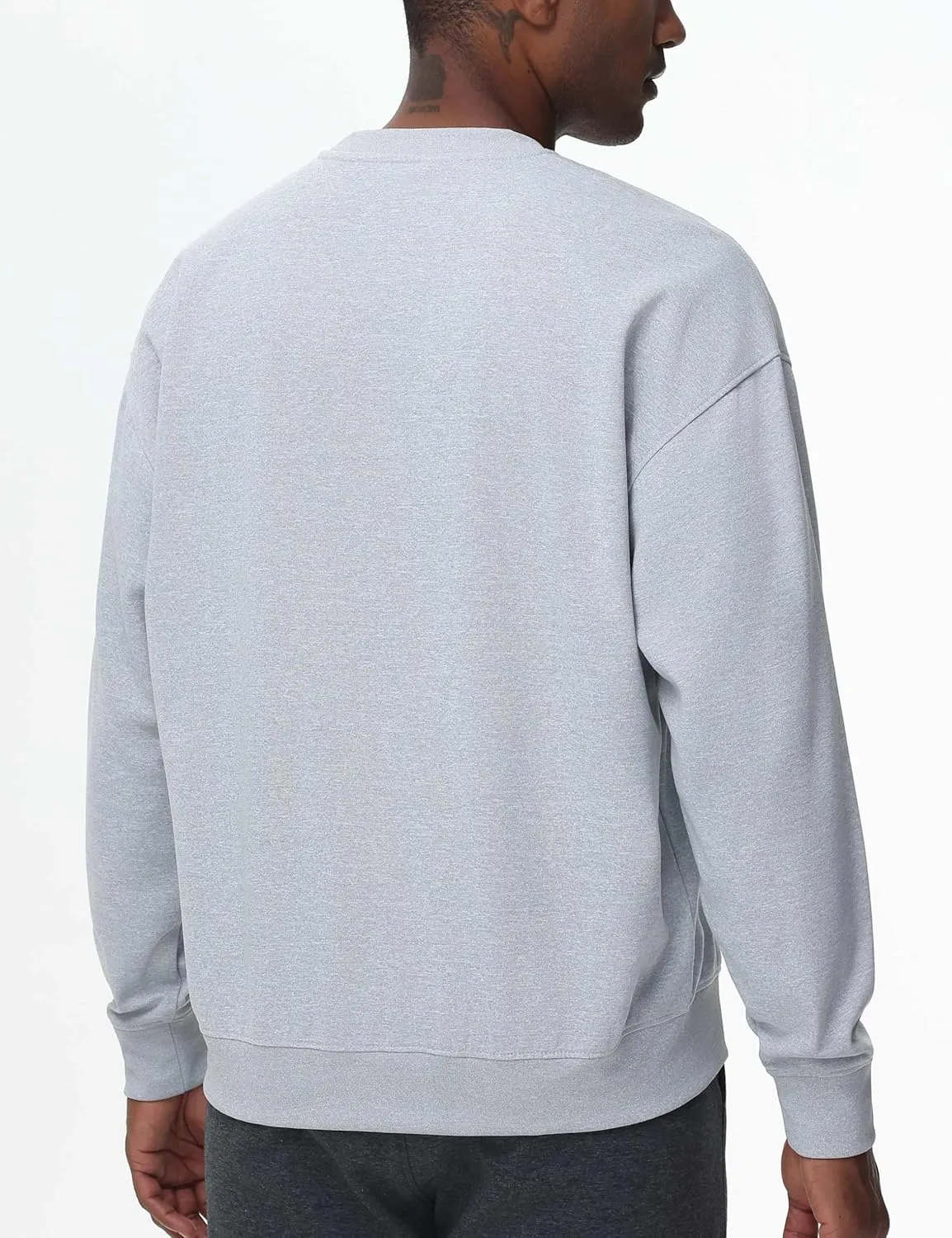 THE GYM PEOPLE Men's Crewneck Loose fit Sweatshirt Lightweight Soft Basic Pullover Tops