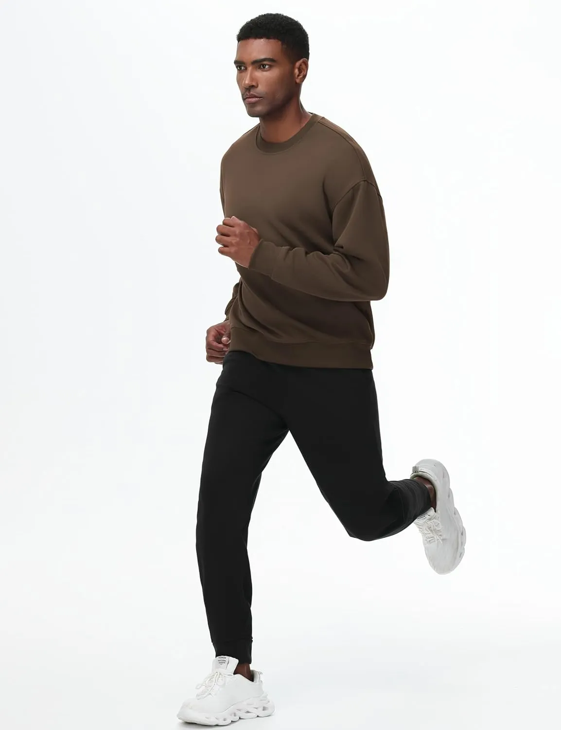 THE GYM PEOPLE Men's Crewneck Loose fit Sweatshirt Lightweight Soft Basic Pullover Tops