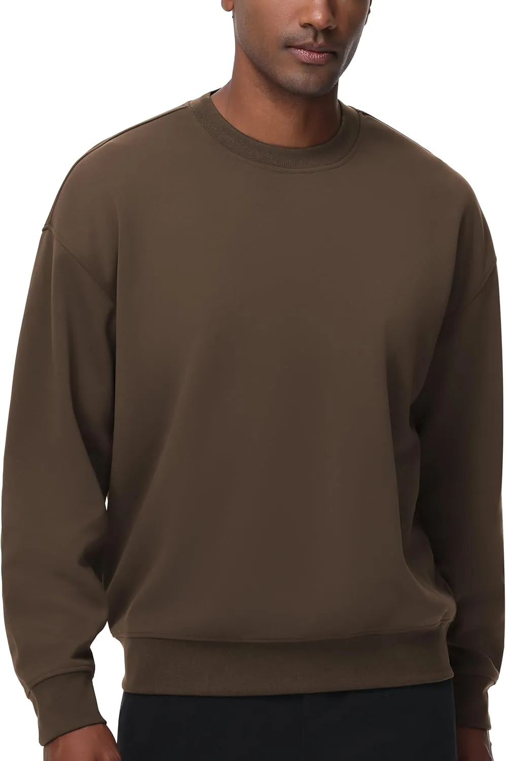 THE GYM PEOPLE Men's Crewneck Loose fit Sweatshirt Lightweight Soft Basic Pullover Tops