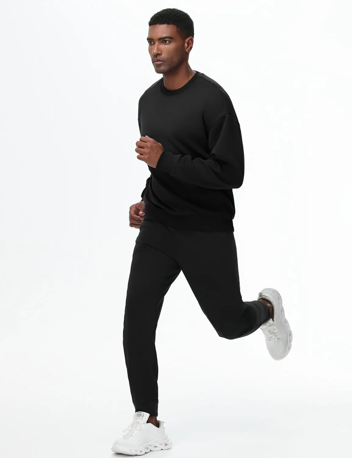 THE GYM PEOPLE Men's Crewneck Loose fit Sweatshirt Lightweight Soft Basic Pullover Tops