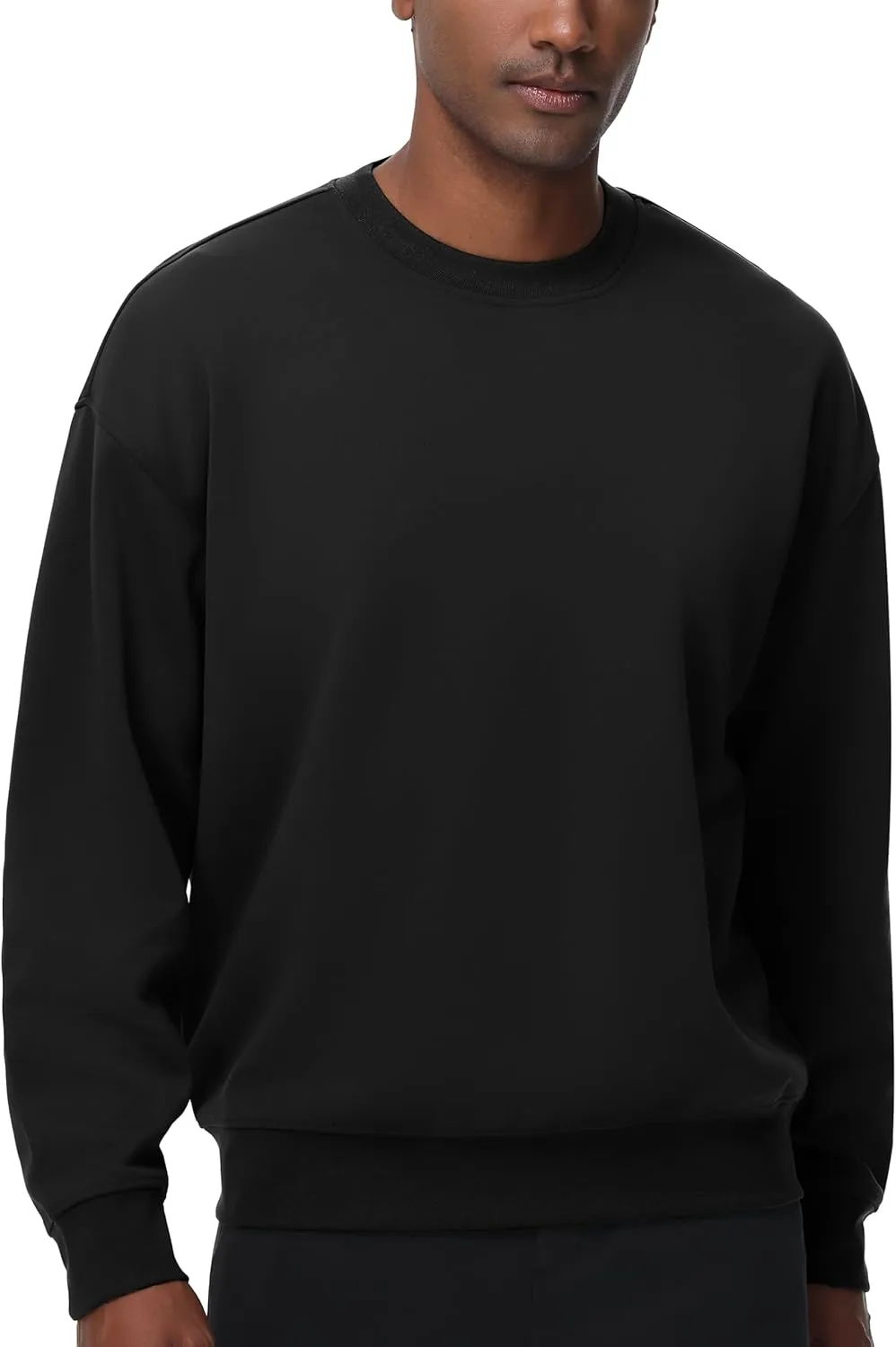 THE GYM PEOPLE Men's Crewneck Loose fit Sweatshirt Lightweight Soft Basic Pullover Tops