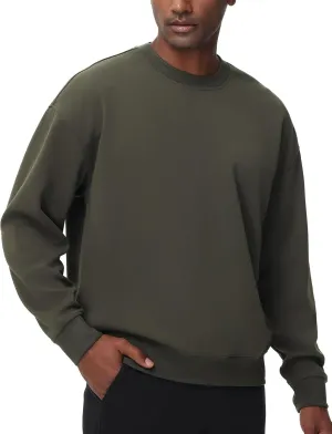 THE GYM PEOPLE Men's Crewneck Loose fit Sweatshirt Lightweight Soft Basic Pullover Tops
