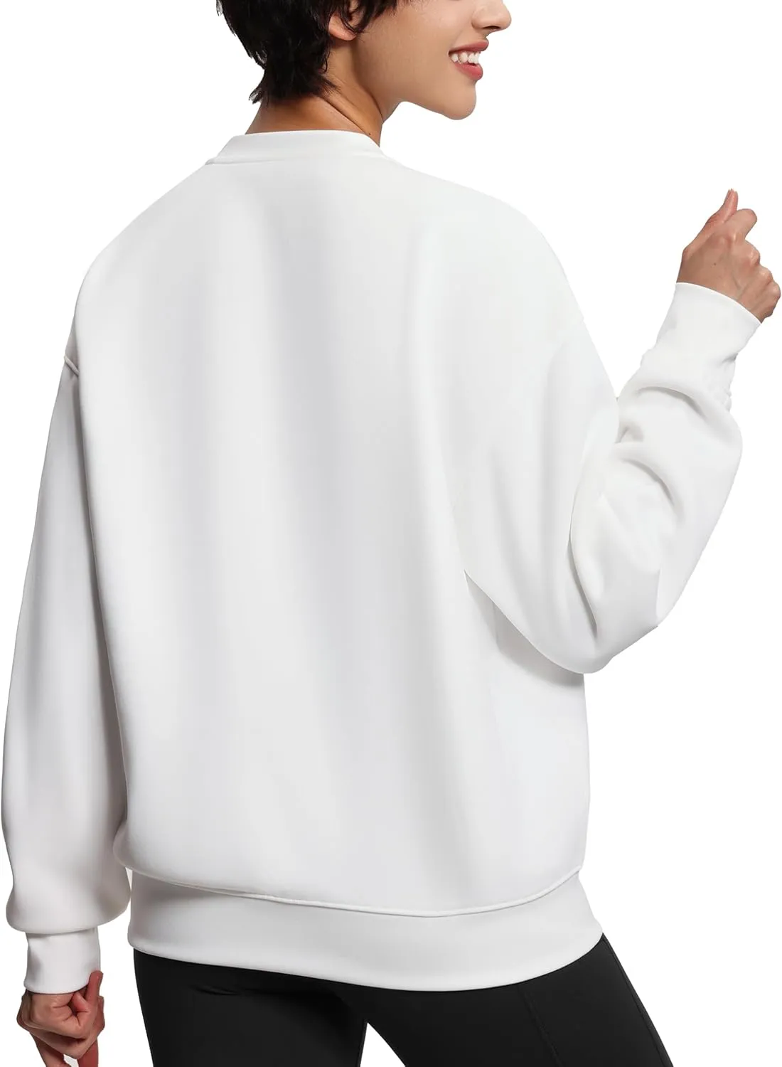 THE GYM PEOPLE Women's Soft Oversized Sweatshirt Crewneck Loose fit Lightweight Pullover Tops