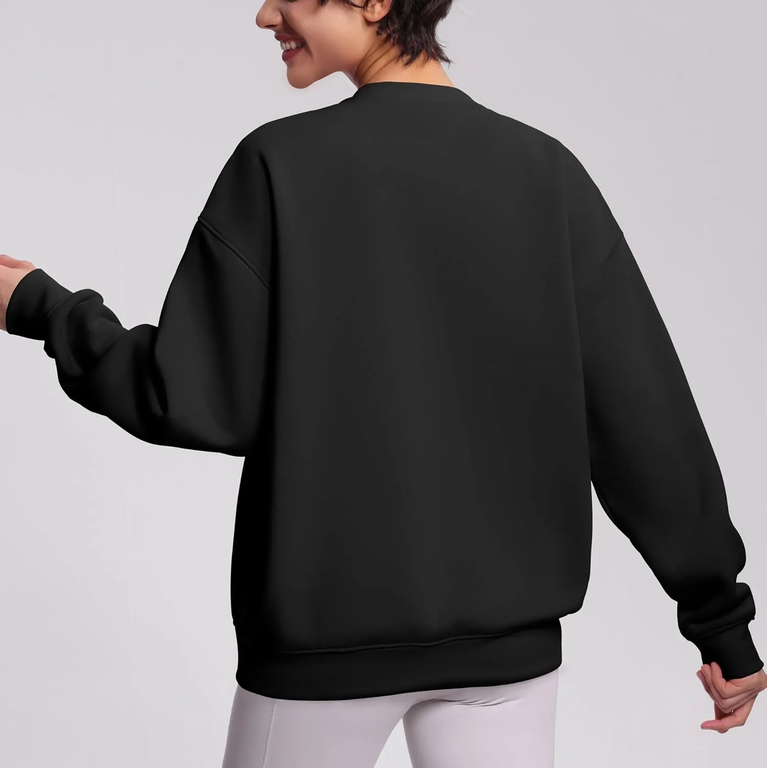 THE GYM PEOPLE Women's Soft Oversized Sweatshirt Crewneck Loose fit Lightweight Pullover Tops