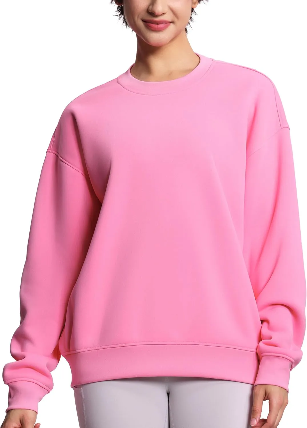 THE GYM PEOPLE Women's Soft Oversized Sweatshirt Crewneck Loose fit Lightweight Pullover Tops