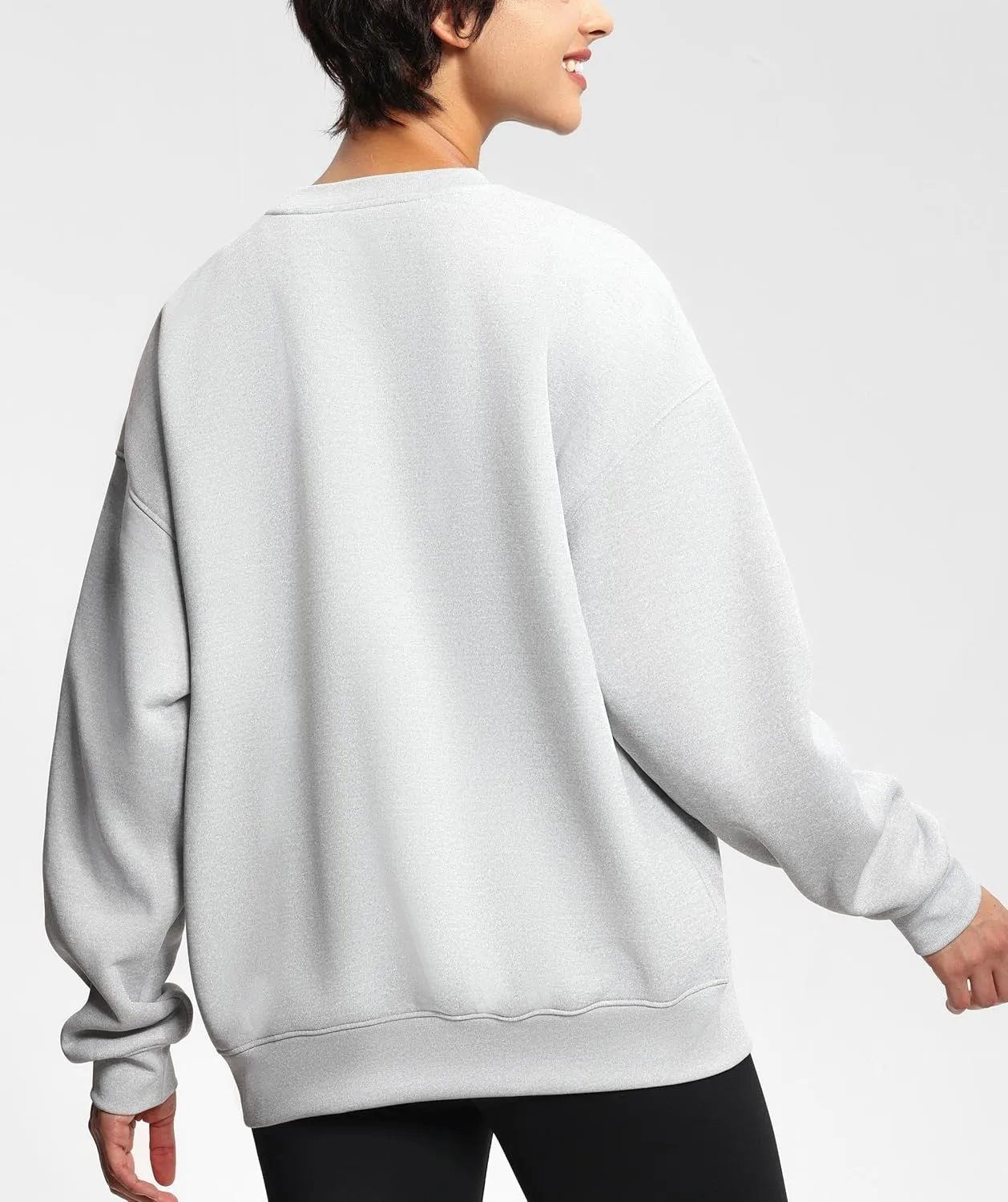 THE GYM PEOPLE Women's Soft Oversized Sweatshirt Crewneck Loose fit Lightweight Pullover Tops