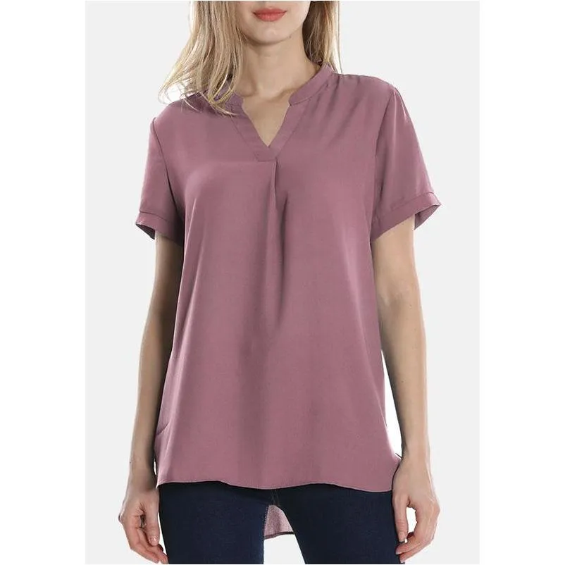 Timeson Classic Short Sleeve Chiffon Shirt