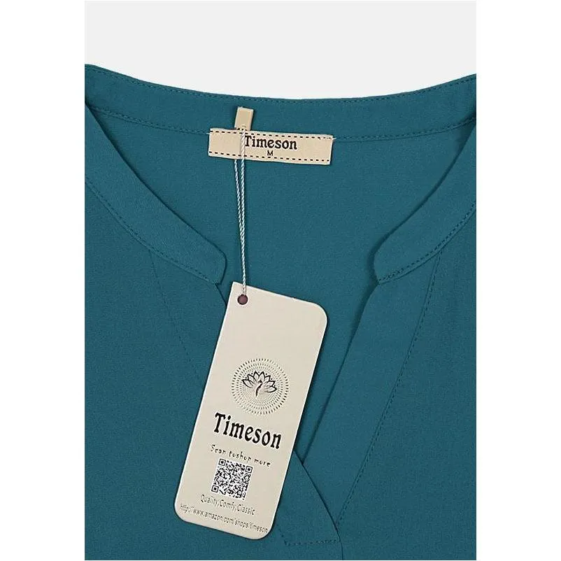Timeson Classic Short Sleeve Chiffon Shirt