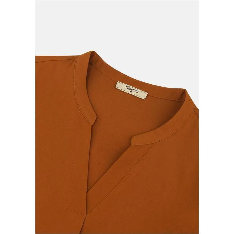 Timeson Classic Short Sleeve Chiffon Shirt