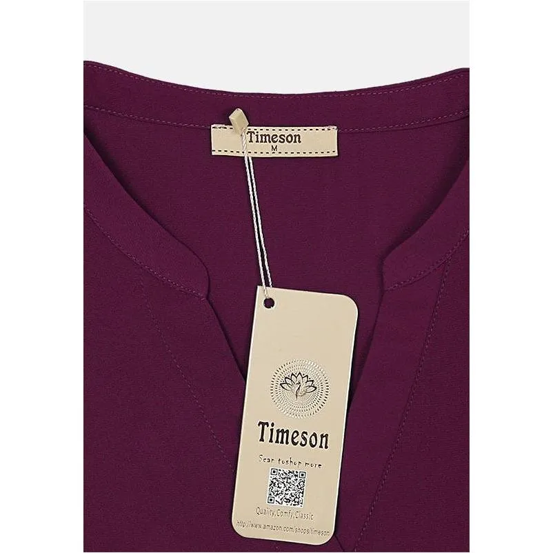 Timeson Classic Short Sleeve Chiffon Shirt