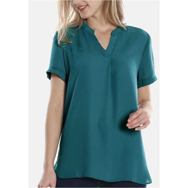 Timeson Classic Short Sleeve Chiffon Shirt