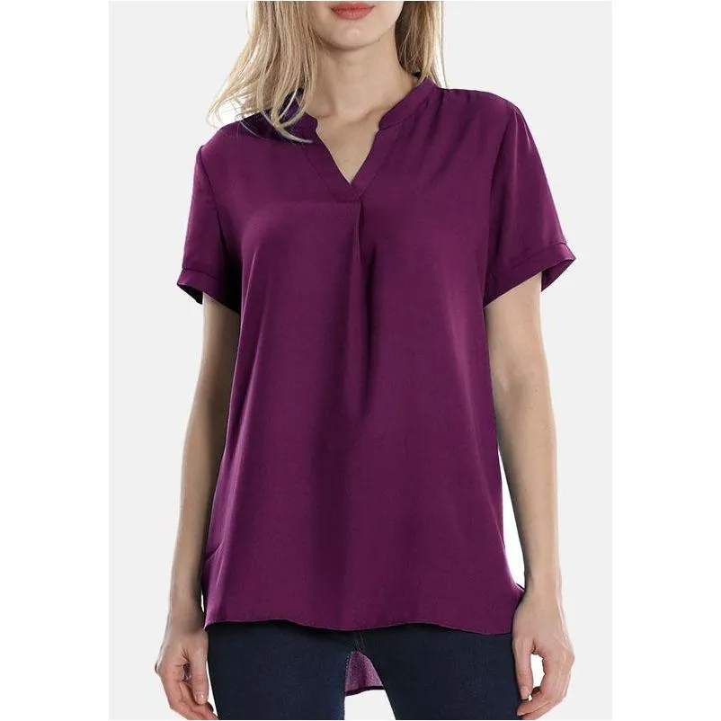 Timeson Classic Short Sleeve Chiffon Shirt