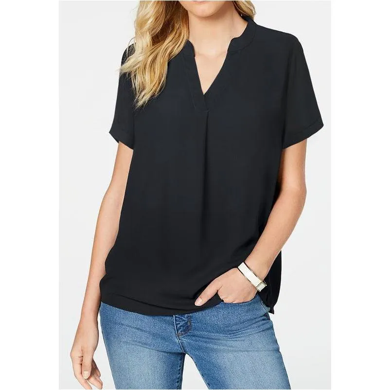 Timeson Classic Short Sleeve Chiffon Shirt