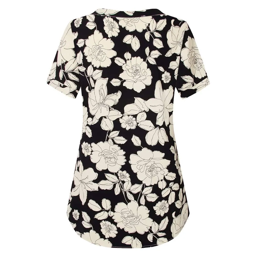 Timeson Classic Short Sleeve Chiffon Shirt