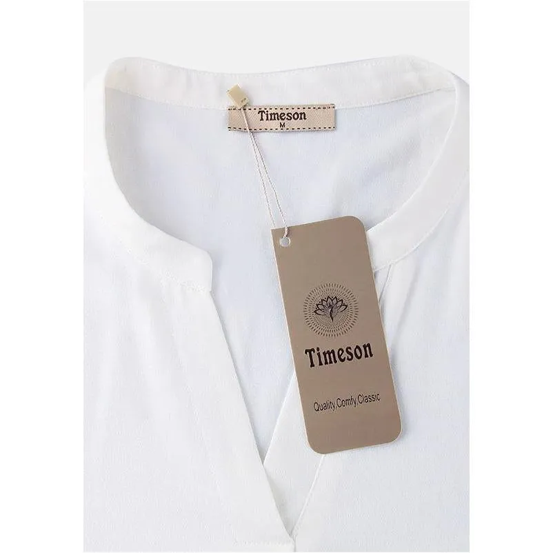 Timeson Classic Short Sleeve Chiffon Shirt