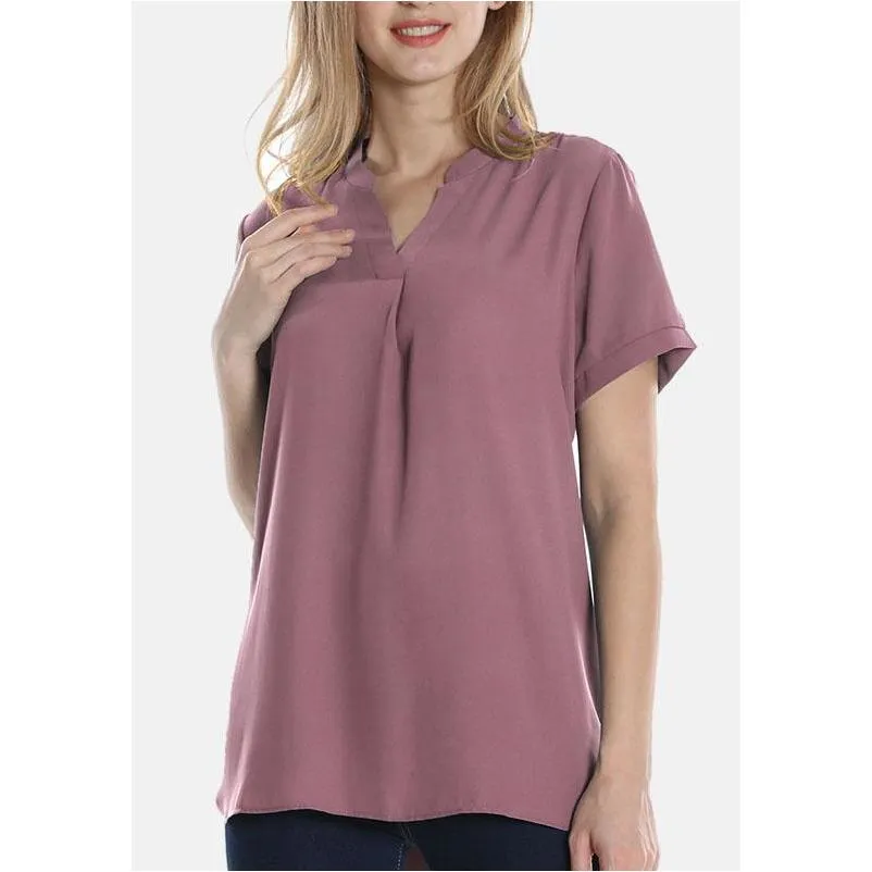 Timeson Classic Short Sleeve Chiffon Shirt
