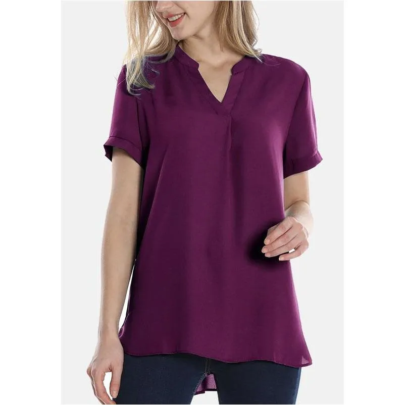 Timeson Classic Short Sleeve Chiffon Shirt