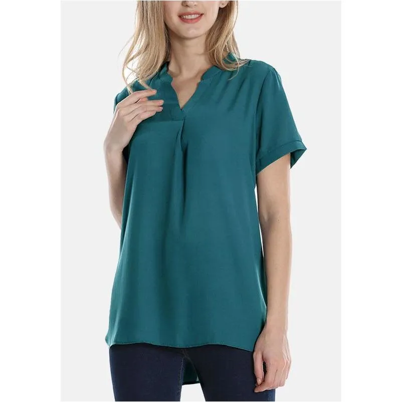 Timeson Classic Short Sleeve Chiffon Shirt