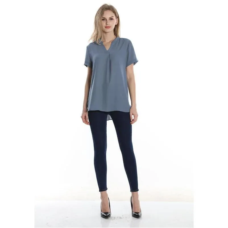Timeson Classic Short Sleeve Chiffon Shirt