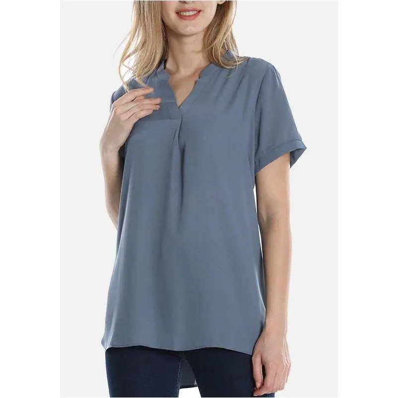 Timeson Classic Short Sleeve Chiffon Shirt