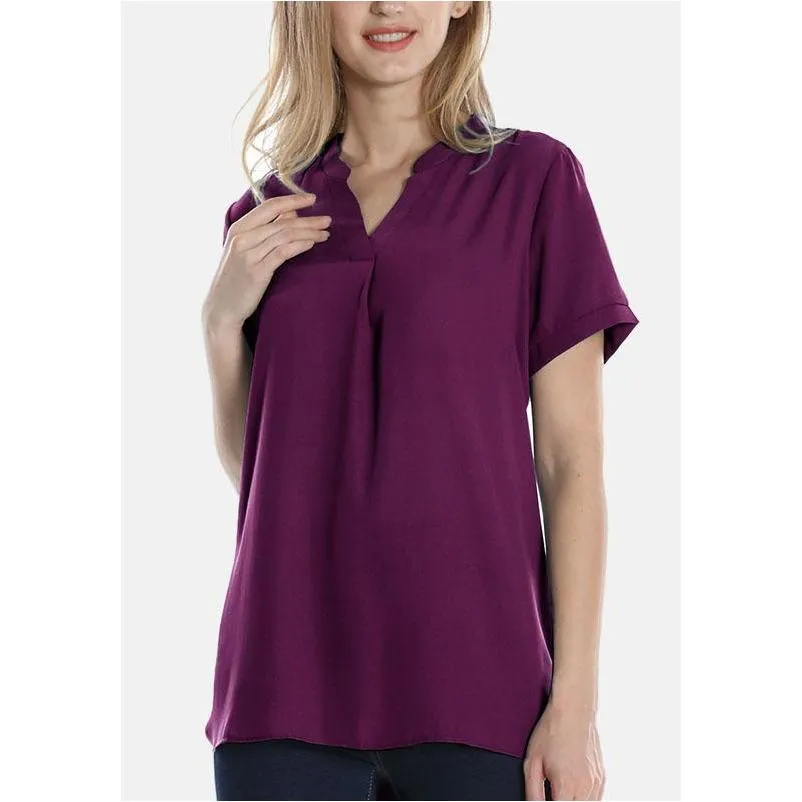 Timeson Classic Short Sleeve Chiffon Shirt