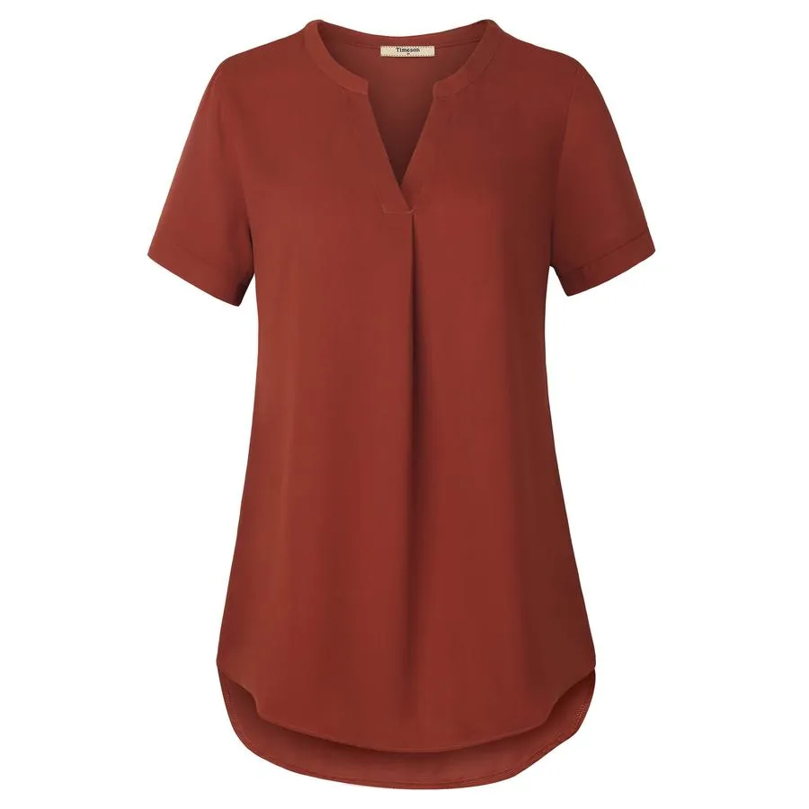 Timeson Classic Short Sleeve Chiffon Shirt