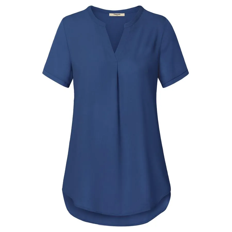 Timeson Classic Short Sleeve Chiffon Shirt