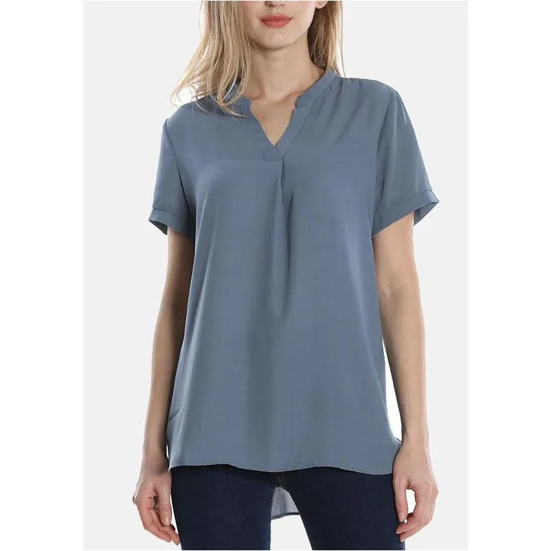 Timeson Classic Short Sleeve Chiffon Shirt