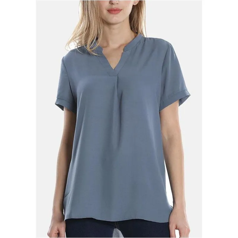 Timeson Classic Short Sleeve Chiffon Shirt