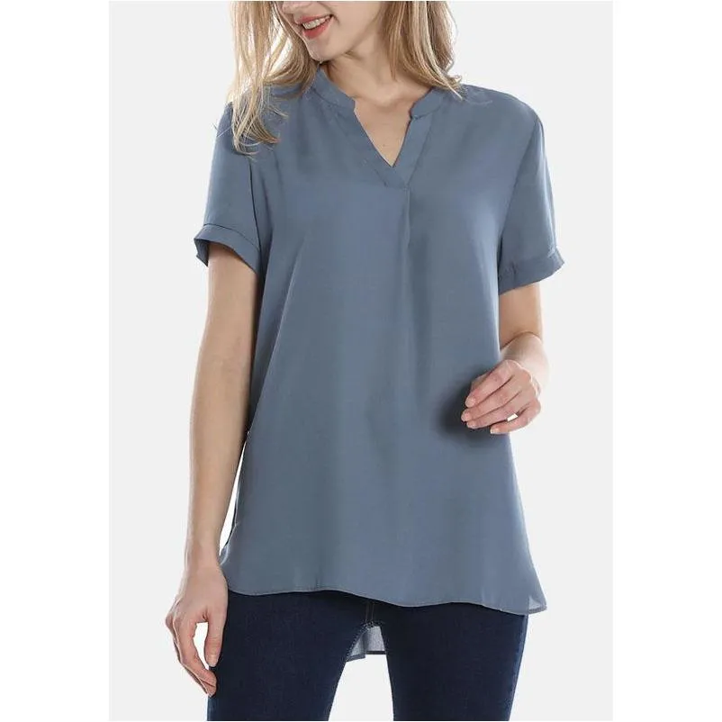 Timeson Classic Short Sleeve Chiffon Shirt