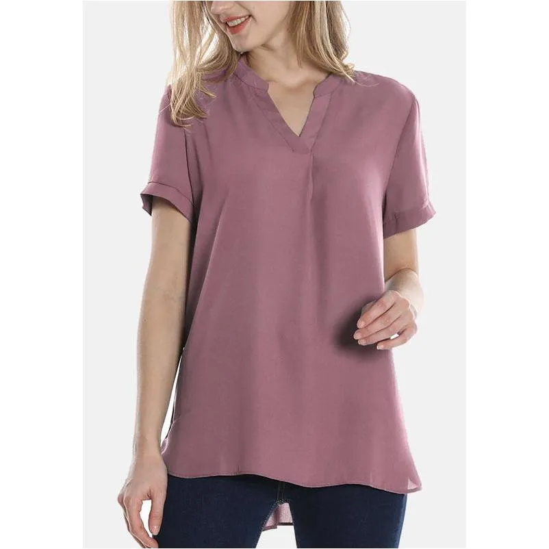 Timeson Classic Short Sleeve Chiffon Shirt