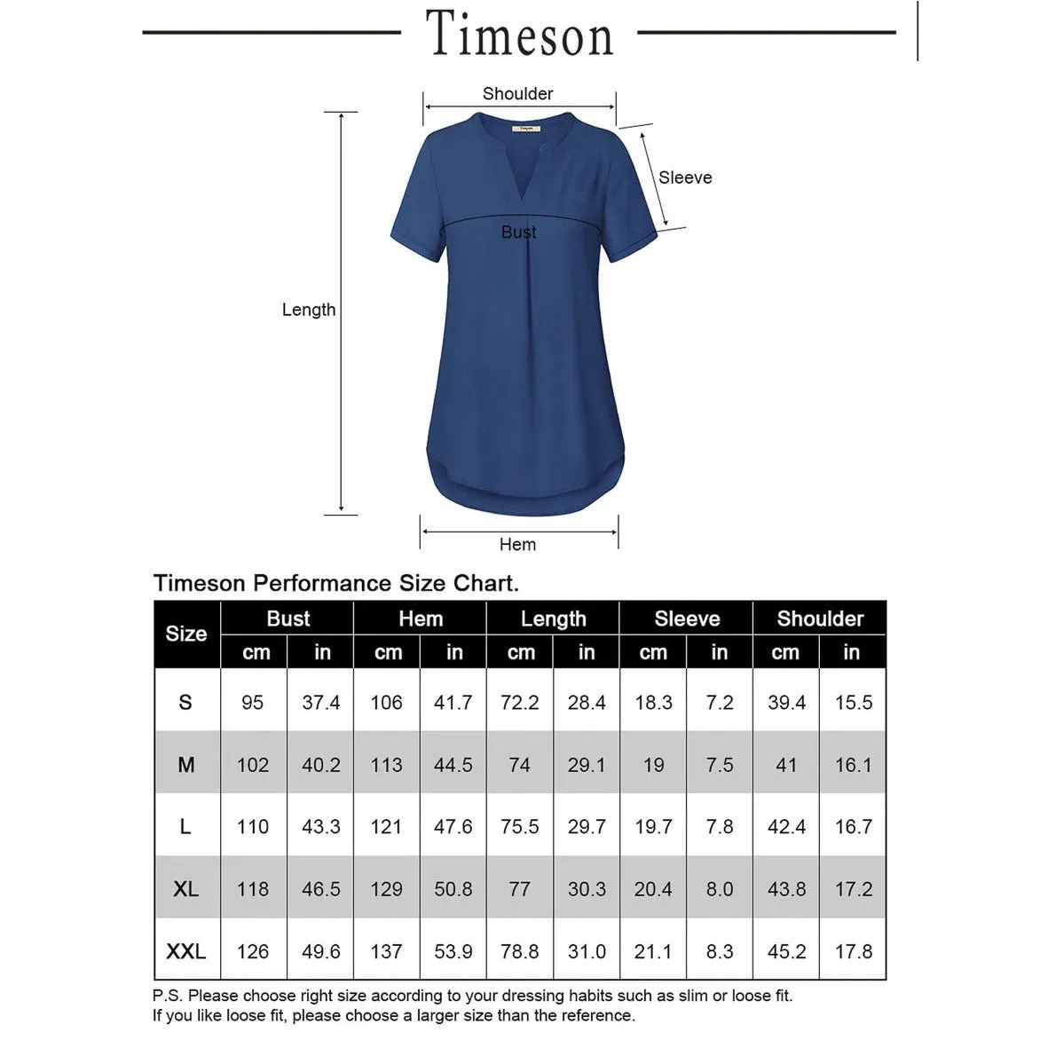Timeson Classic Short Sleeve Chiffon Shirt