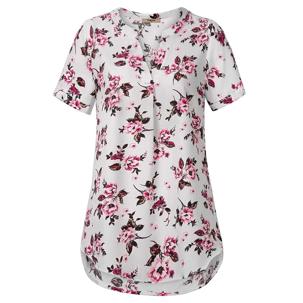 Timeson Classic Short Sleeve Chiffon Shirt