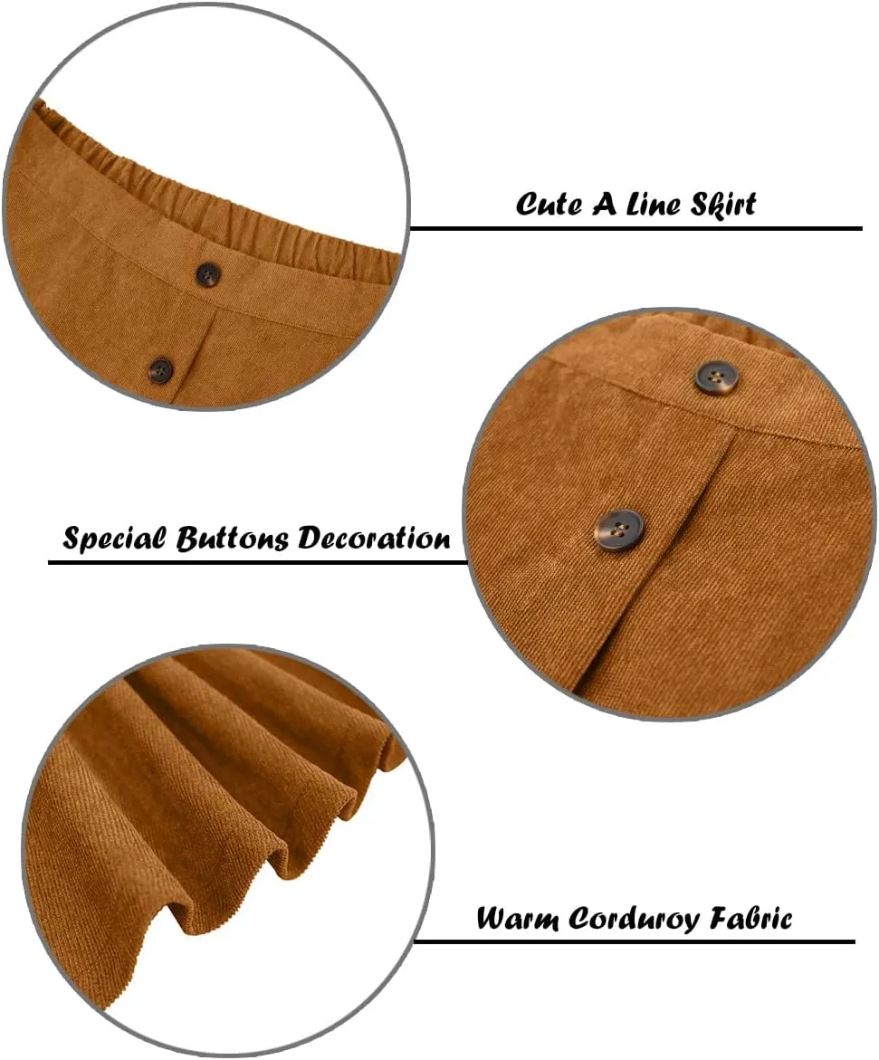 TIYOMI Women Plus Size Mini Skirts Stretchy Hidden Zipper Swing A Line Corduroy Leather Skater Skirt XL-5XL