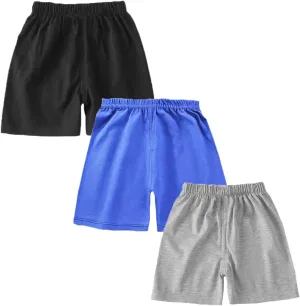 Toddler Baby Boy Shorts 3-Pack Cotton Elastic Waist Breathable Dinosaur Clothes Sizes 9M-5T Kids Comfortable Playwear