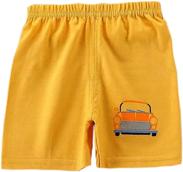 Toddler Baby Boy Shorts 3-Pack Cotton Elastic Waist Breathable Dinosaur Clothes Sizes 9M-5T Kids Comfortable Playwear