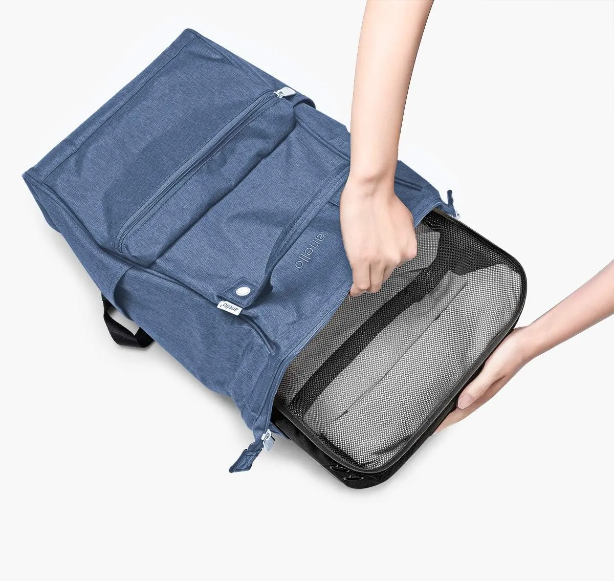 Travel Packing Cubes, VAGREEZ Lightweight Luggage Organizers Bags Set for Carry on Suitcase(Black)