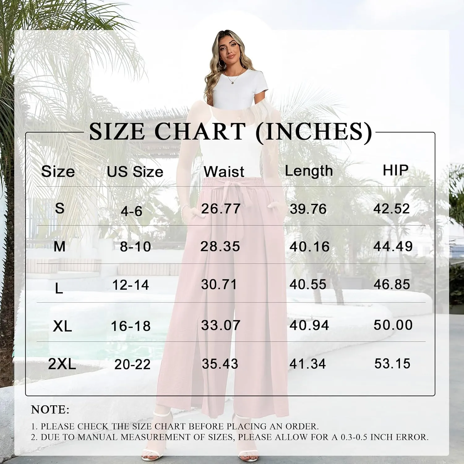 Trendy Casual Flowy high Waisted Women Pants, Comfortable Wide Leg Ladies Slacks, Classy Formal Business Work Trousers