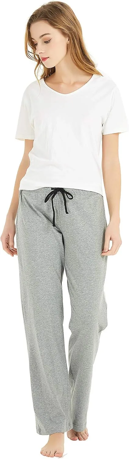 U2SKIIN Pajama Pants for Women Soft, 100% Cotton Comfortable Womens Lounge Sleep Pj Bottoms for Women