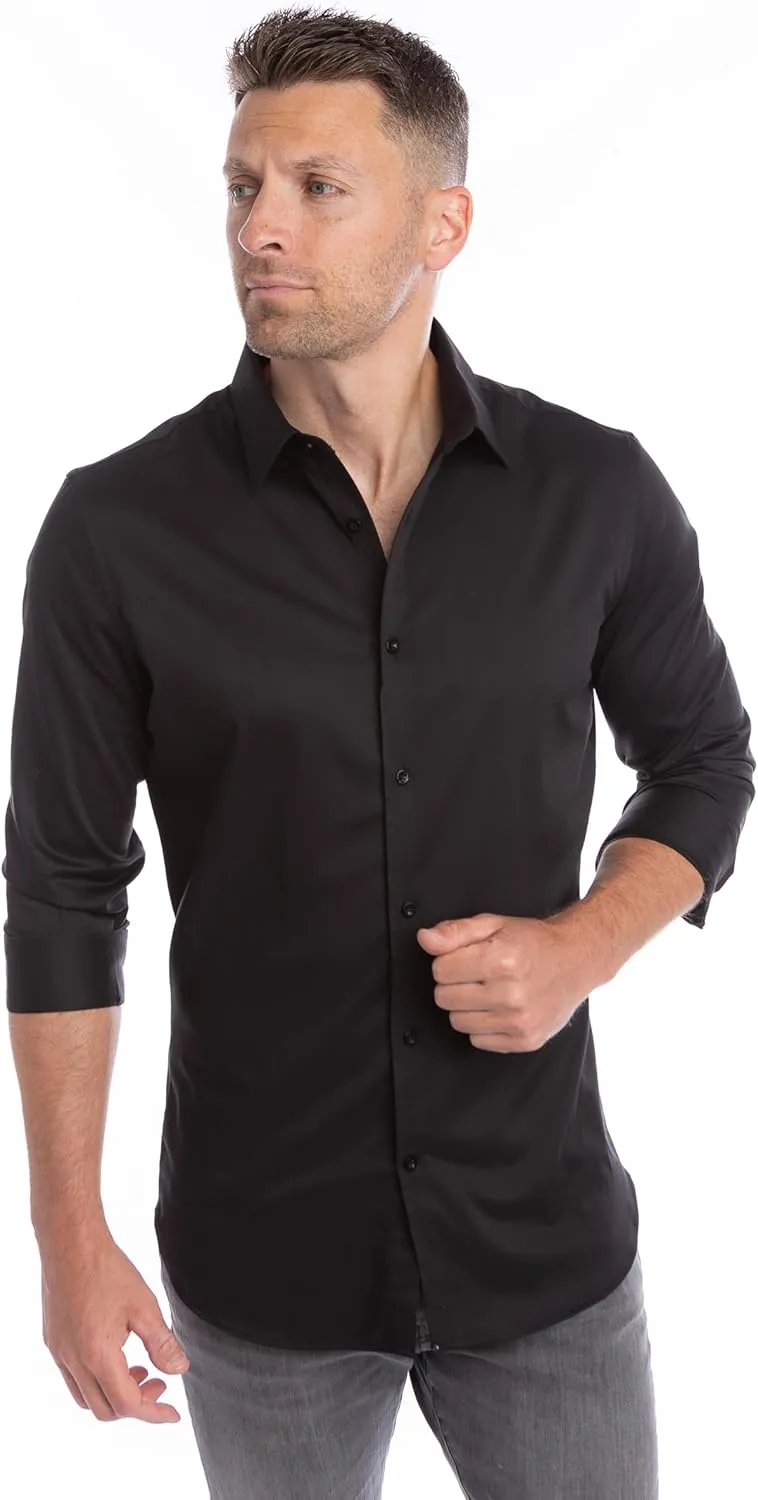 Ultimate Dress Shirts for Men | Meant to be Worn Without a Tie - Mens Dress Shirts | Slim or Regular | XS - 3XL