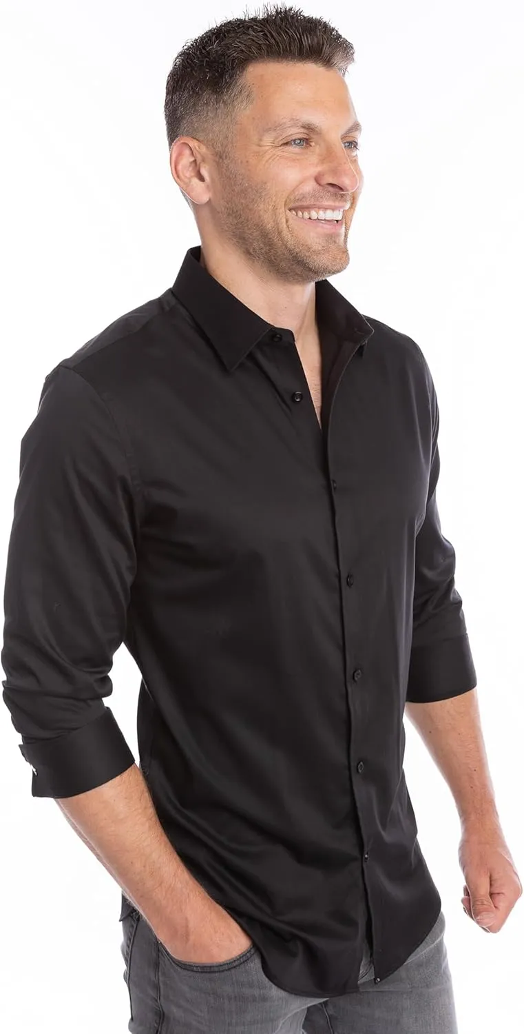 Ultimate Dress Shirts for Men | Meant to be Worn Without a Tie - Mens Dress Shirts | Slim or Regular | XS - 3XL