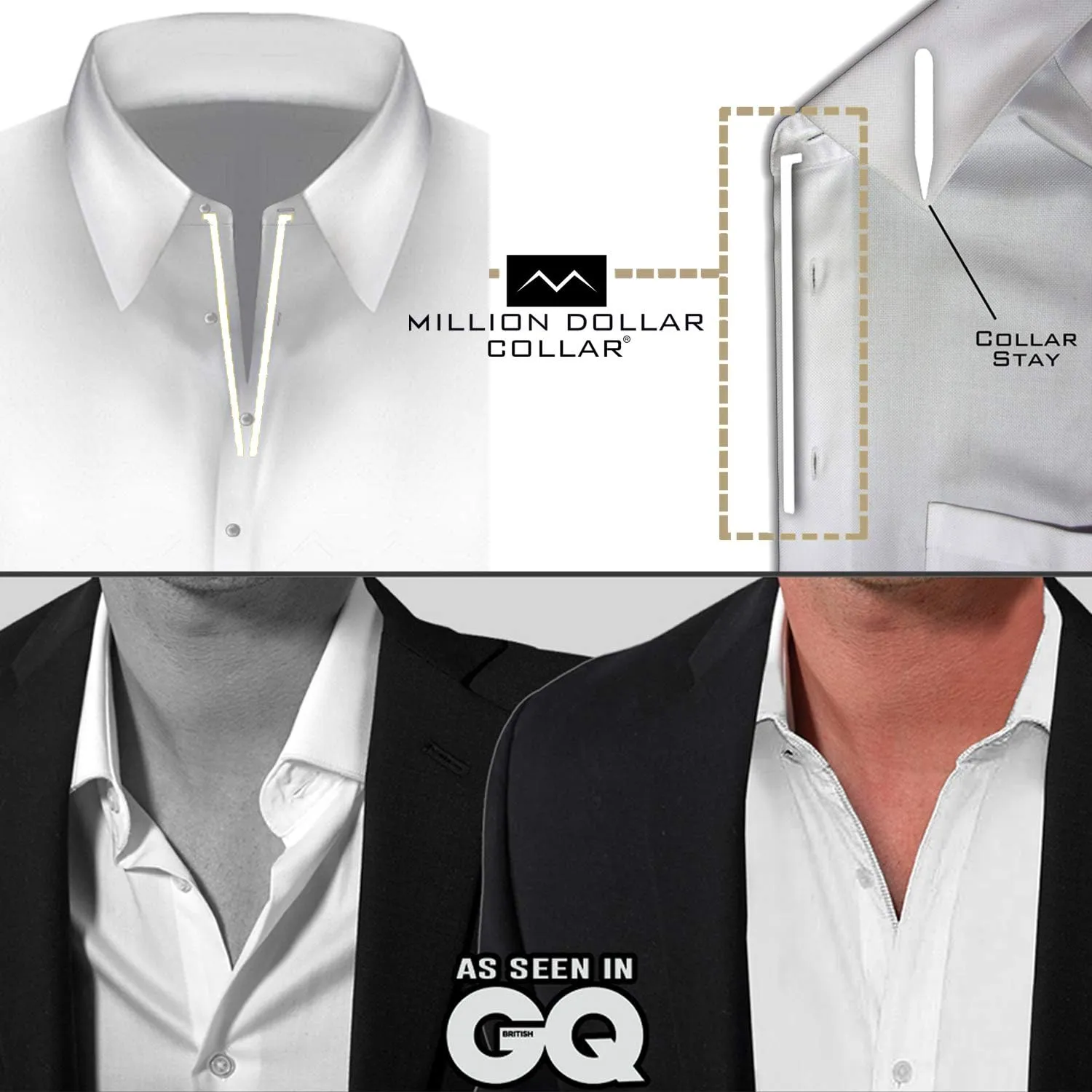 Ultimate Dress Shirts for Men | Meant to be Worn Without a Tie - Mens Dress Shirts | Slim or Regular | XS - 3XL