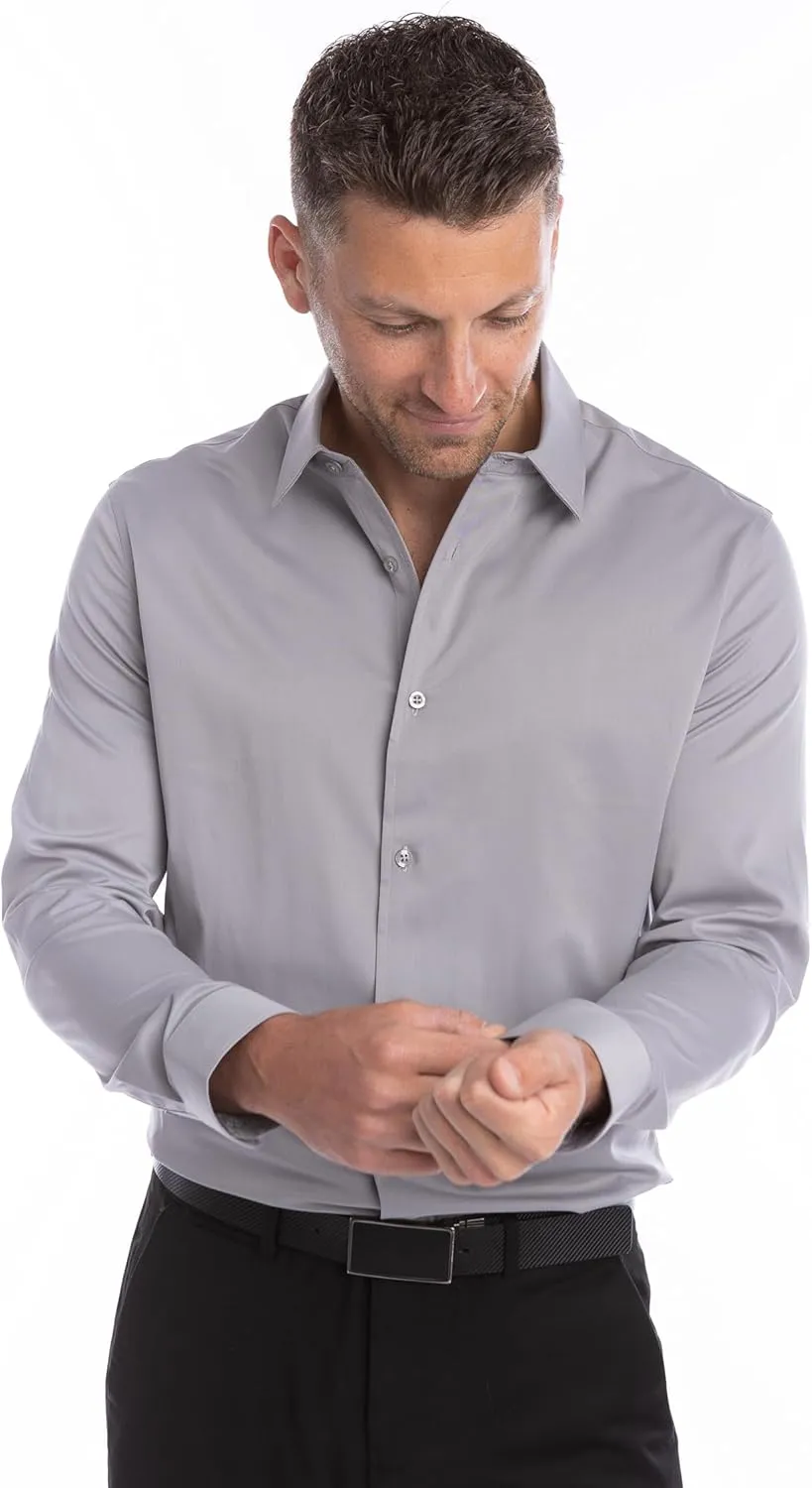 Ultimate Dress Shirts for Men | Meant to be Worn Without a Tie - Mens Dress Shirts | Slim or Regular | XS - 3XL