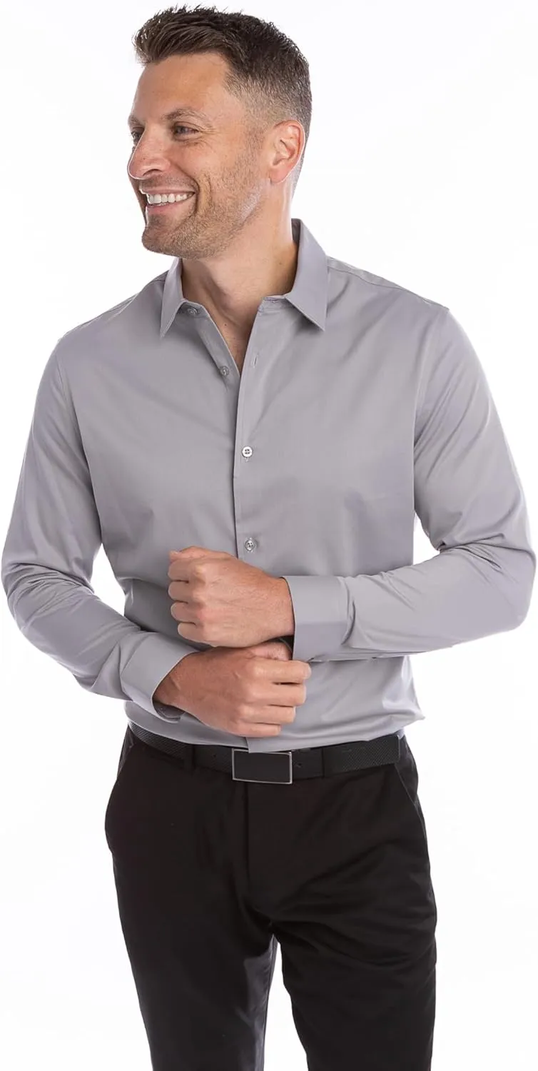 Ultimate Dress Shirts for Men | Meant to be Worn Without a Tie - Mens Dress Shirts | Slim or Regular | XS - 3XL