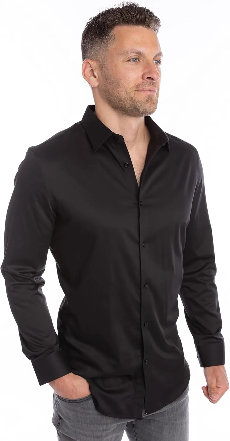 Ultimate Dress Shirts for Men | Meant to be Worn Without a Tie - Mens Dress Shirts | Slim or Regular | XS - 3XL