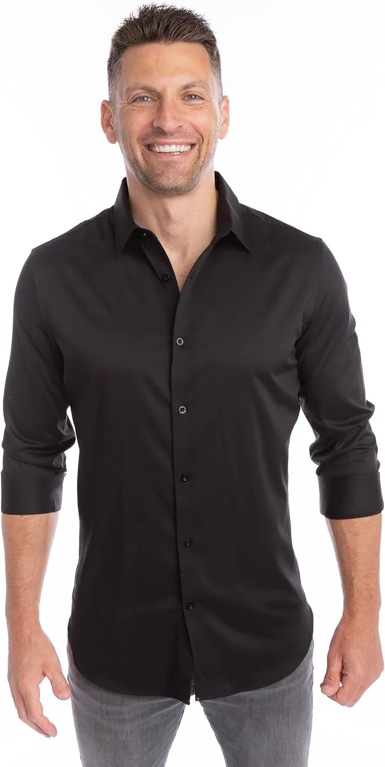 Ultimate Dress Shirts for Men | Meant to be Worn Without a Tie - Mens Dress Shirts | Slim or Regular | XS - 3XL