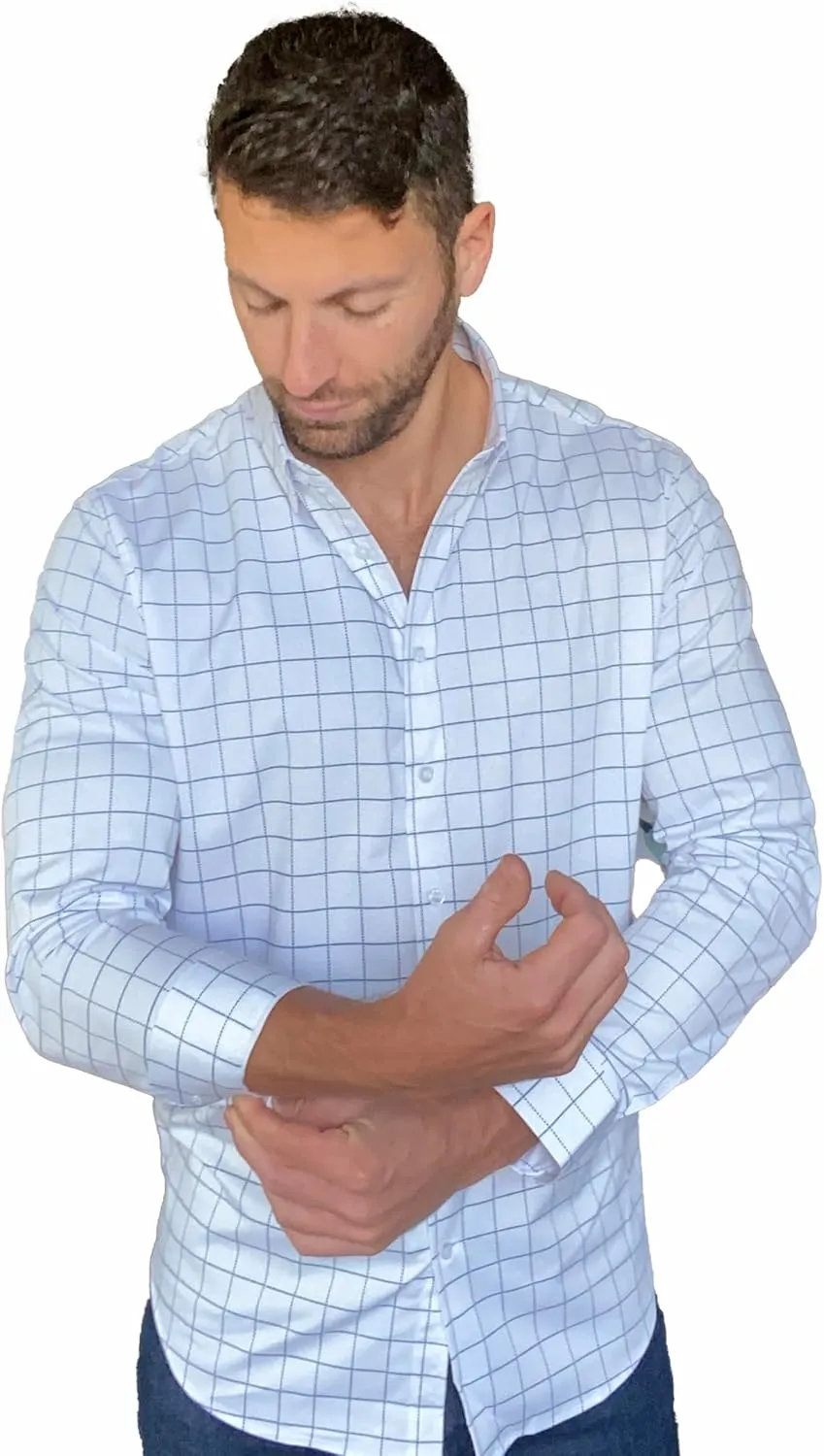 Ultimate Dress Shirts for Men | Meant to be Worn Without a Tie - Mens Dress Shirts | Slim or Regular | XS - 3XL