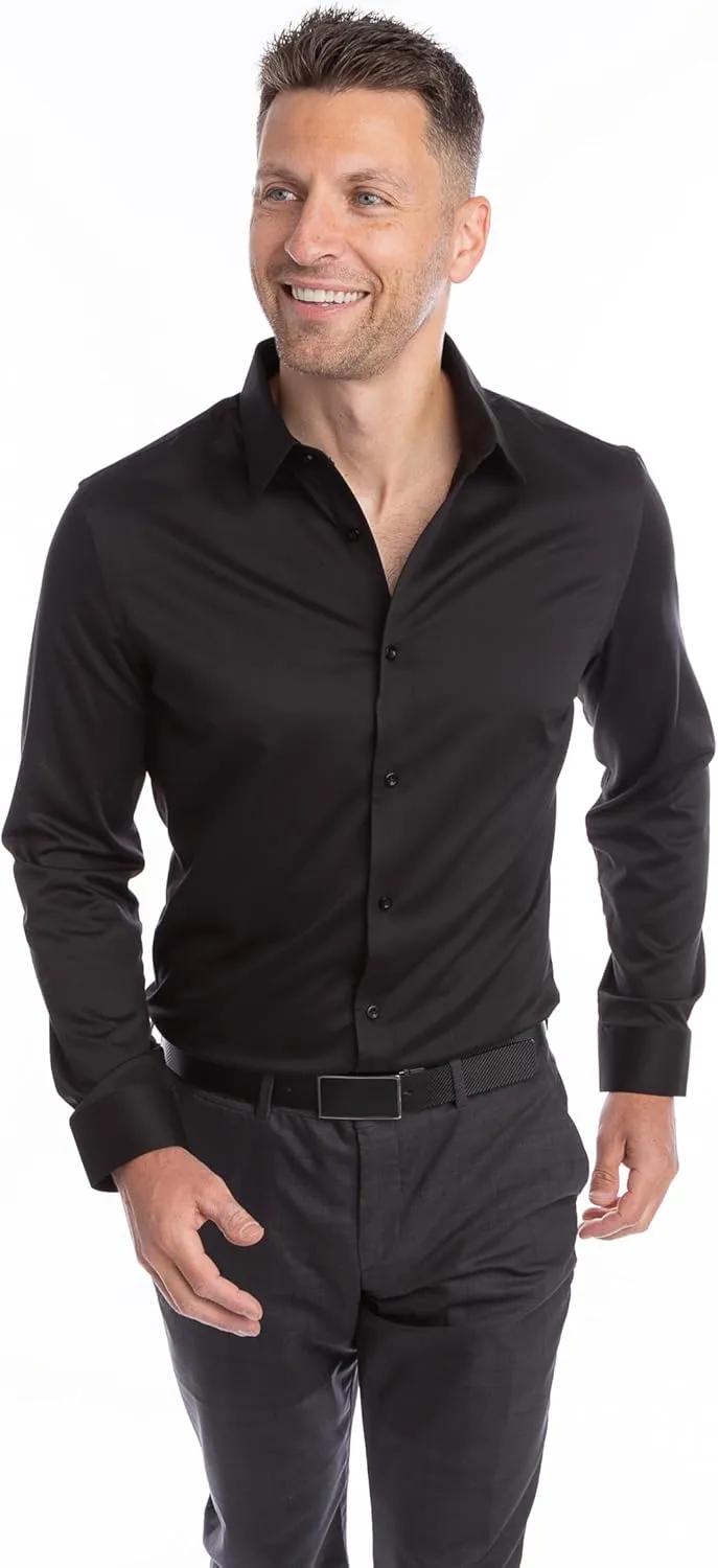 Ultimate Dress Shirts for Men | Meant to be Worn Without a Tie - Mens Dress Shirts | Slim or Regular | XS - 3XL